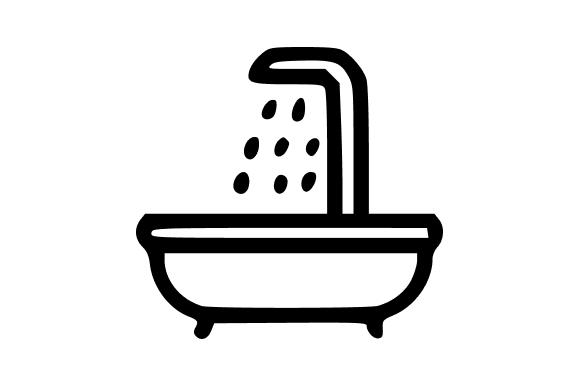 Bathtub with Faucet Outline