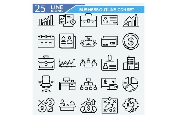 Business Outline Icon Set: A Modern Tool for Professional Communication