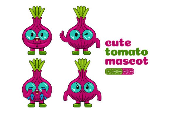 Cute Onion Mascot Vector Pack 03