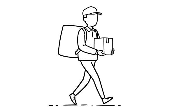 Delivery Man Clip Art for Creative and Professional Workflows
