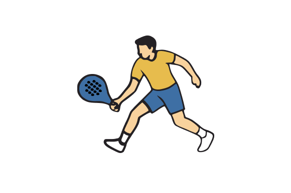 Dynamic Padel Player Action Shot