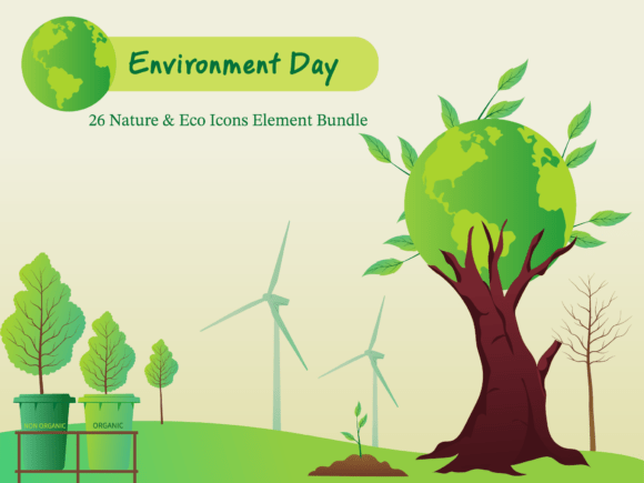 Environment Day Flat Illustration for Creative and Educational Projects