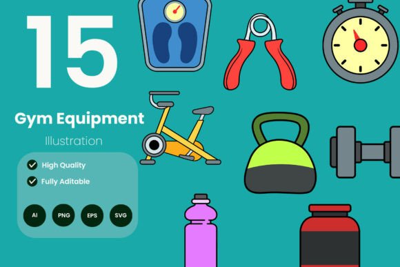 Gym Equipment Illustration Pack: A Comprehensive Guide for Designers and Fitness Enthusiasts