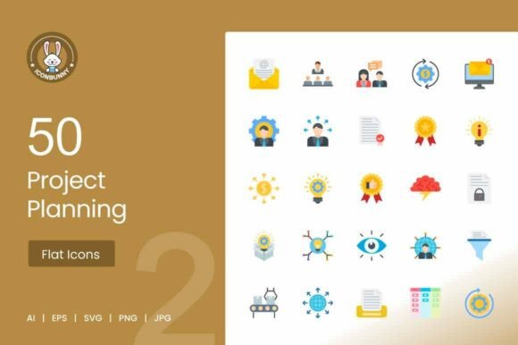Project Planning Flat Multicolor Icons: A Visual Tool for Modern Workflow Management