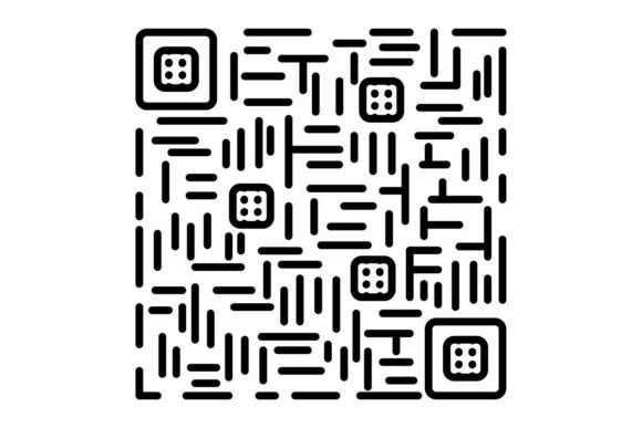 QR Code Black Line Icon