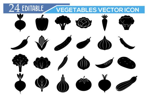 Vegetables Vector Icon Set: A Versatile Tool for Modern Design